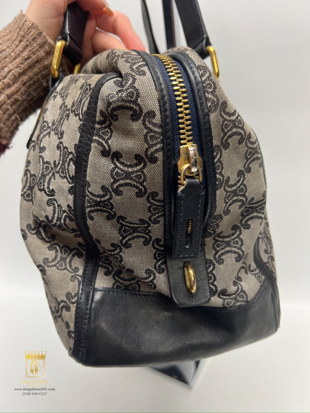 Celine fabric canvas Boston travel bag - Picture 4 of 16